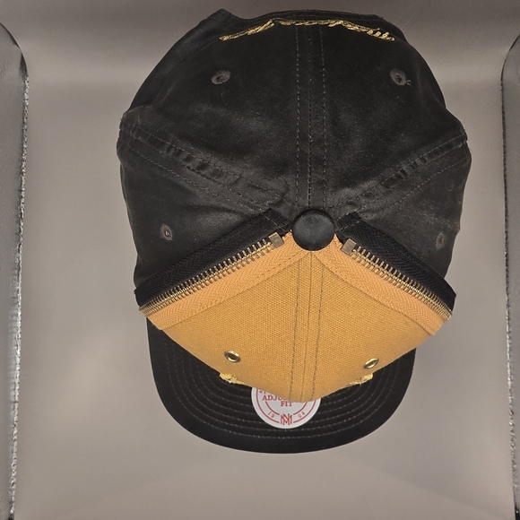 Chicago Bulls Adjustable Snapback Hat Mitchell & Ness Customized w/ Zipper Front - Picture 5 of 10